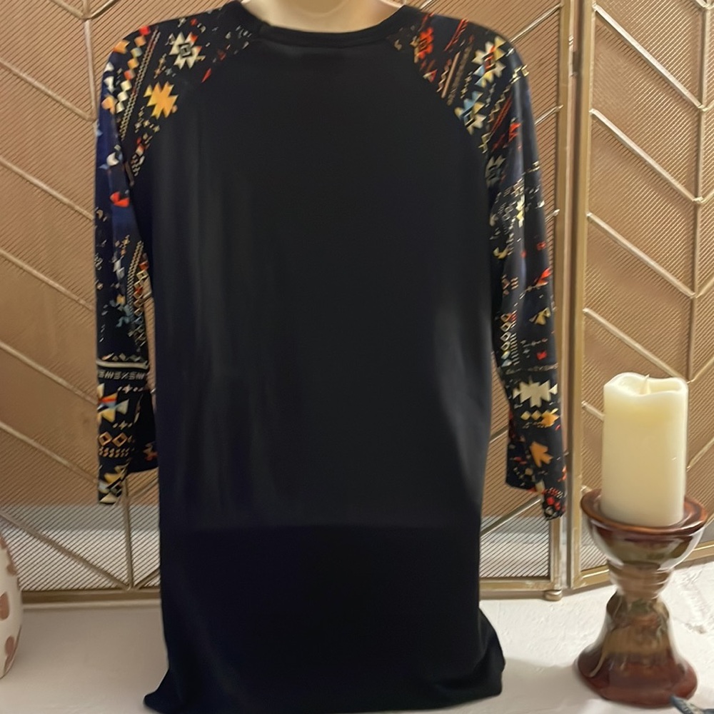 Lularoe Aztec Autumn 3/4 Length Randy Raglan Top - Picture 2 of 6